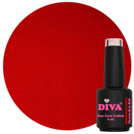DIVA One Coat Gellak Firecracker Red 6 ml  #