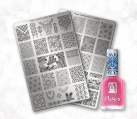 Moyra Stamping Plate 2 + 1 Nailpolish gratis