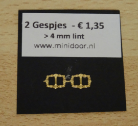 Gespje > 4 mm - Goud/Zilver