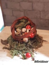 Mandje met paddenstoelen (zelf maken)