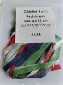 Reststukjes Zijdelint 4 mm
