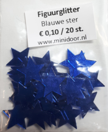 Figuurglitter - Blauwe ster