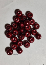 Glaskralen ø 6 mm - Bordeaux Rood