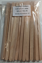 Knutselhoutjes 110 x 5 mm