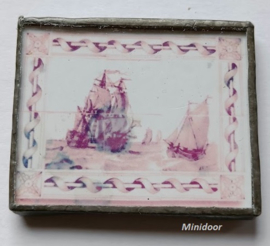 Schilderijtje "Hollands Glorie" (glas in lood)