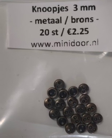 Knoopje ø 3 mm - (metaal)