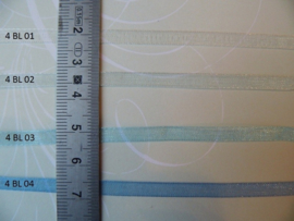 Lint 4 mm - Organza blauw serie