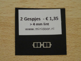 Gespje > 4 mm - Goud/Zilver