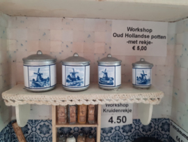 Rekje met Oud Hollandse potten