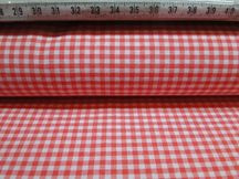 Ruit stof 2 mm - Koraal Rood / Wit