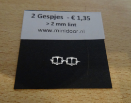 Gespje > 2 mm - Goud/Zilver