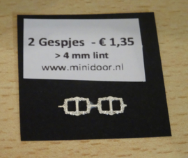 Gespje > 4 mm - Goud/Zilver