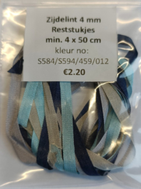 Reststukjes Zijdelint 4 mm