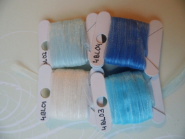 Lint 4 mm - Organza blauw serie