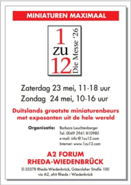 Zaterdag 23 & zondag 24 mei - 1 zu 12 Messe in Rheda-Wiederbrucken
