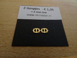 Gespje > 2 mm - Goud/Zilver