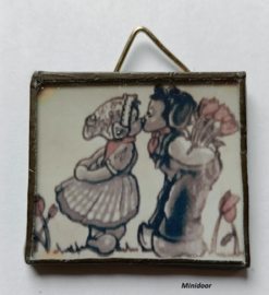 Schilderijtje "Oud Hollands" (glas in lood)