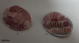 Ovale Schaal met gemengde vleeswaren
