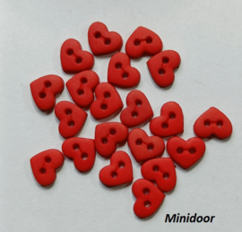 Knoopjes 7 mm - Rood hartje