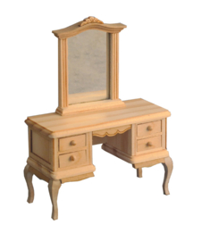 Toilettafel met losse spiegel