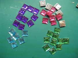 Glittersteentjes - vierkant