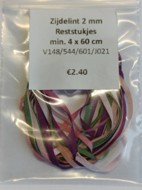 Reststukjes Zijdelint 2 mm