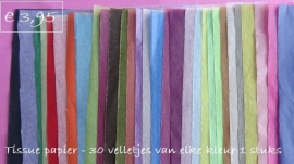 Tissue-papier - set van 30 verschillende kleuren