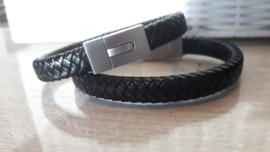 RAW leren armband zwart