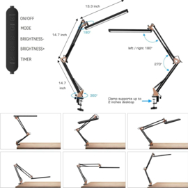 1 - LED lamp met tafelKlem [Energieklasse F]