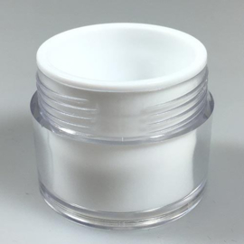 Cosmetica Potje 15 ml transparant met witte binnenpot