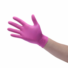 Soft Touch Vivid - Soft Nitril wegwerphandschoenen - Fuchsia - Maat M - 100 stuks