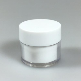 Cosmetica Potje 15 ml transparant met witte binnenpot