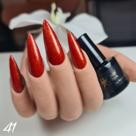 ASF Gelpolish 8ml. kleur 41 Glitter Red