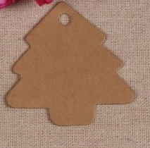 Giftcard kerstboom bruin (55mm x54mm) > 10st.