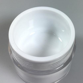 Cosmetica Potje 15 ml transparant met witte binnenpot