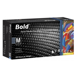 Aurelia Bold Black - zwart - nitril handschoenen Maat M - 100 stuks