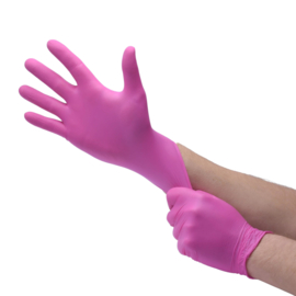 Soft Touch Vivid - Soft Nitril wegwerphandschoenen - Fuchsia - Maat S - 100 stuks