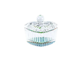Dappen Dish Glass With Lid Heart Coloured