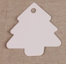 Giftcard kerstboom Wit (55mm x54mm) > 10st.