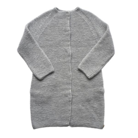 VillVill - Cardigan 100 % wool handknitted - size XL - Grey