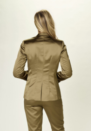 DUE AMANTI - BROEK SATIJN STRETCH - GROEN