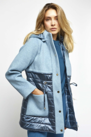 MdM - lichtblauwe gewatteerde jas