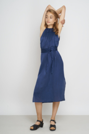 Jungle Folk - Ella Dress - Dark blue - Silk/cotton