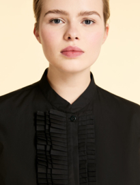 Marina Rinaldi -  Cotton poplin shirt - black