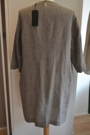 Qneel - Comfy linen dress - Light Grey
