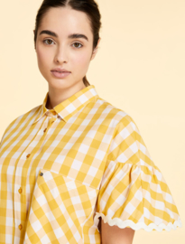 MARINA RINALDI - COTTON SHIRT - WHITE YELLOW