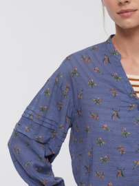 Nicethings - Little bloom print slub shirt