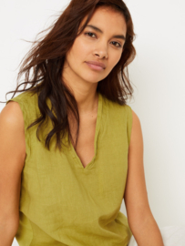 White Stuff - Anu linen top - pea green