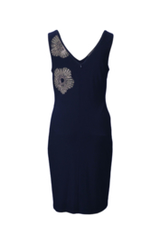 Joseph Ribkoff - Dress Dark Blue with gold studs