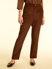 MARINA RINALDI - VELVET TROUSERS BROWN